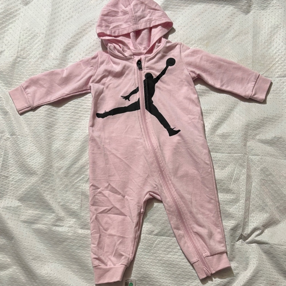 Pink Hooded Kids One Piece